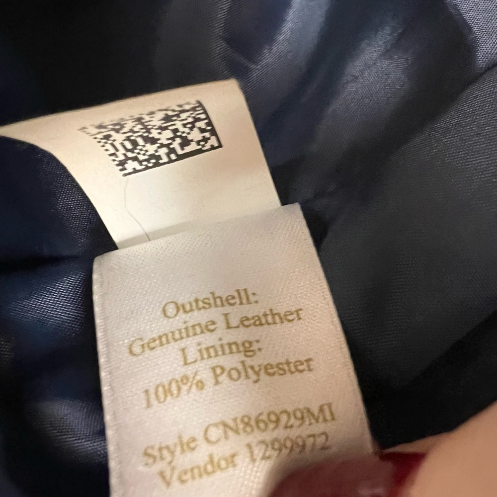 Caslon Vintage Blue Suede Blazer faded Leather Split Sleeves 4 Pocket Full Lined - Picture 15 of 15